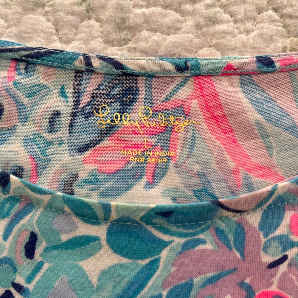 Lilly Pulitzer Geanna Cotton Swing Dress sz L - Picture 3 of 8